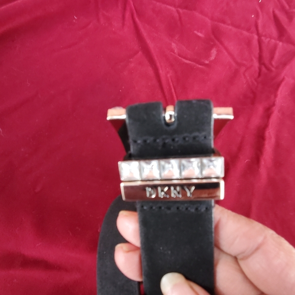 DNKY belt black with silver size M - Picture 5 of 6